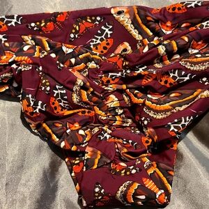 Fused Hawaii XL Aloha Bottom Open Your Mind print butterfly burgundy maroon